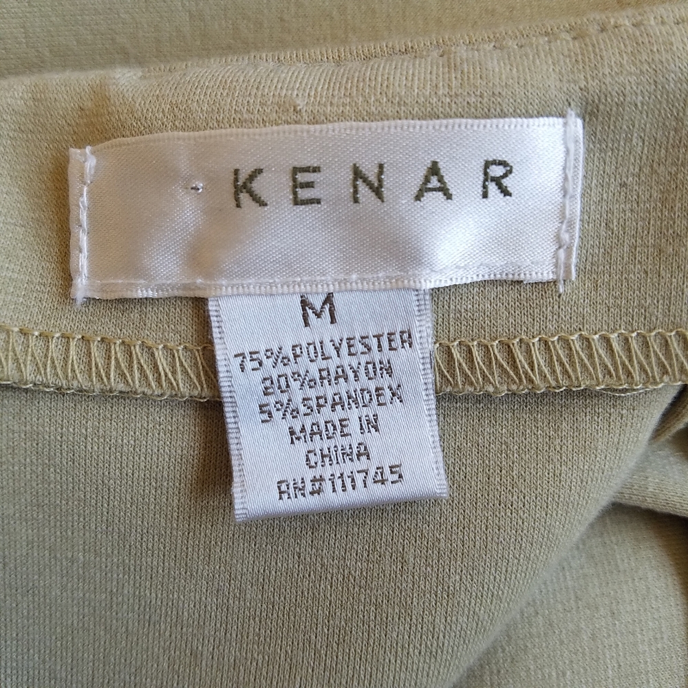 Khaki & Black Color Stretch Pencil Skirt - Picture 5 of 6